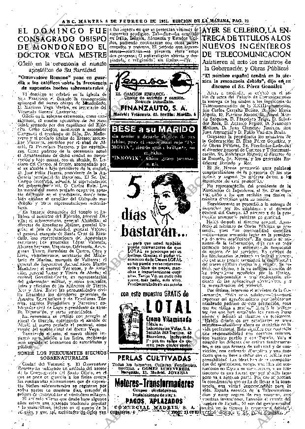 ABC MADRID 06-02-1951 página 20