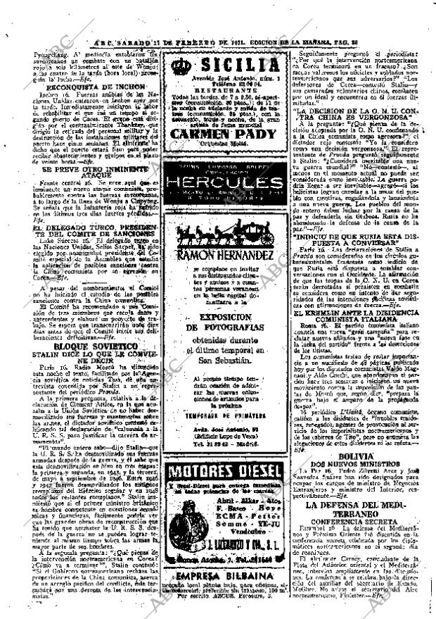 ABC MADRID 17-02-1951 página 20