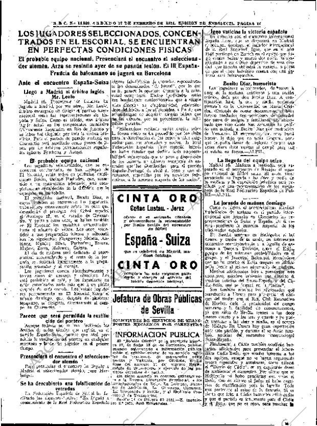 ABC SEVILLA 17-02-1951 página 17