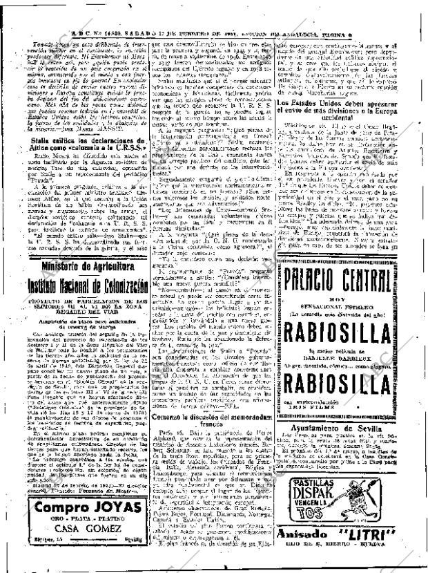 ABC SEVILLA 17-02-1951 página 6