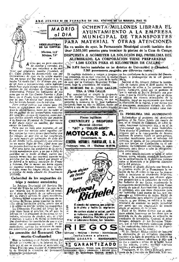 ABC MADRID 22-02-1951 página 23