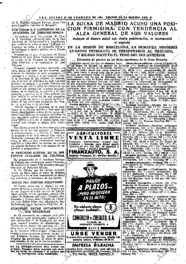 ABC MADRID 22-02-1951 página 27