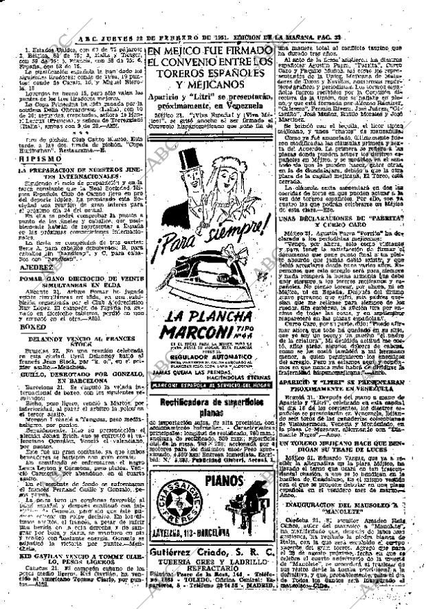 ABC MADRID 22-02-1951 página 33