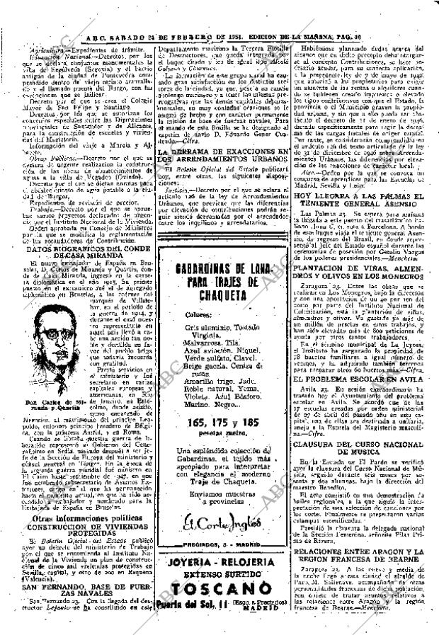 ABC MADRID 24-02-1951 página 10