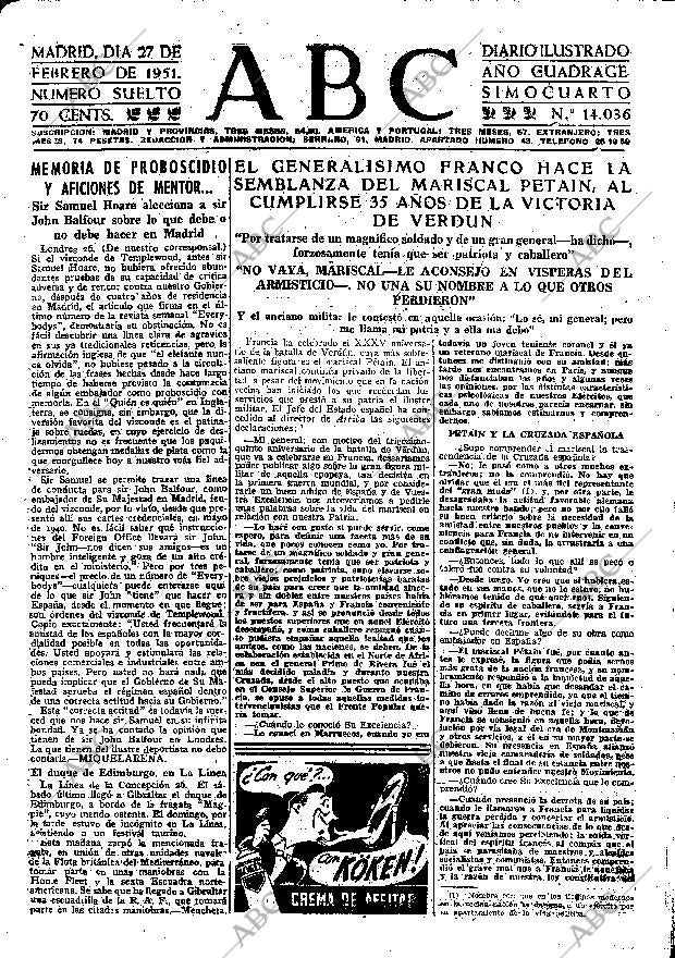 ABC MADRID 27-02-1951 página 15