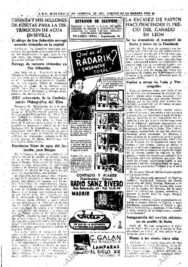 ABC MADRID 27-02-1951 página 22