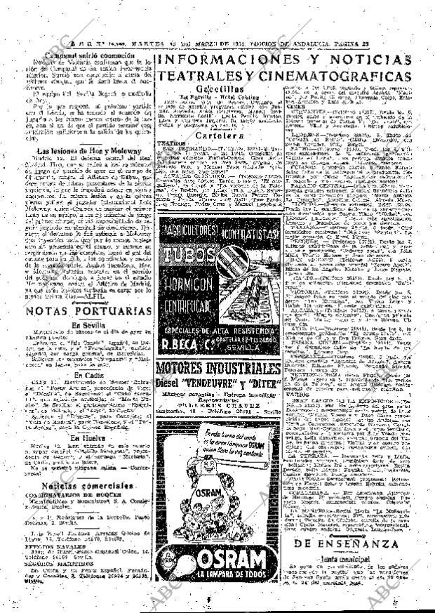 ABC SEVILLA 13-03-1951 página 23