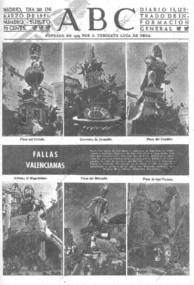 ABC MADRID 20-03-1951 página 1