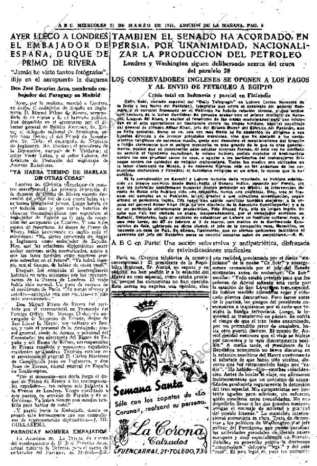 ABC MADRID 21-03-1951 página 9