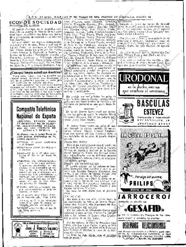 ABC SEVILLA 27-03-1951 página 14
