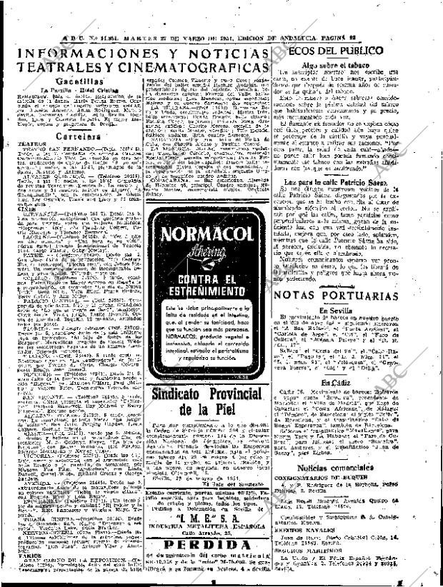 ABC SEVILLA 27-03-1951 página 23