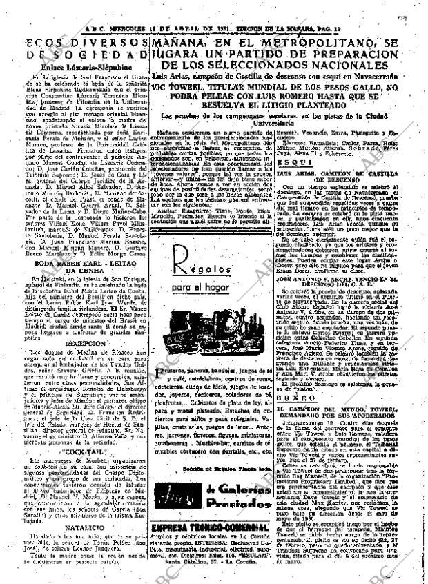 ABC MADRID 11-04-1951 página 19