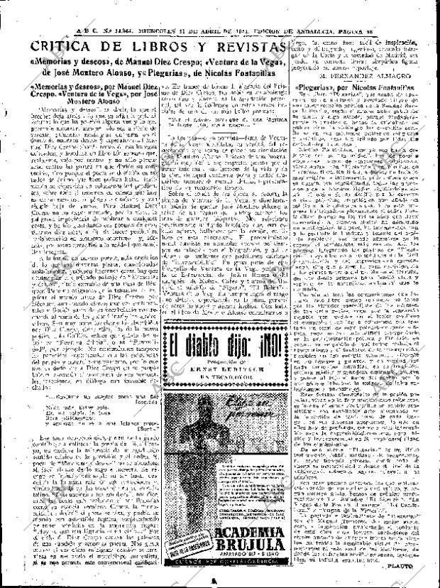 ABC SEVILLA 11-04-1951 página 13