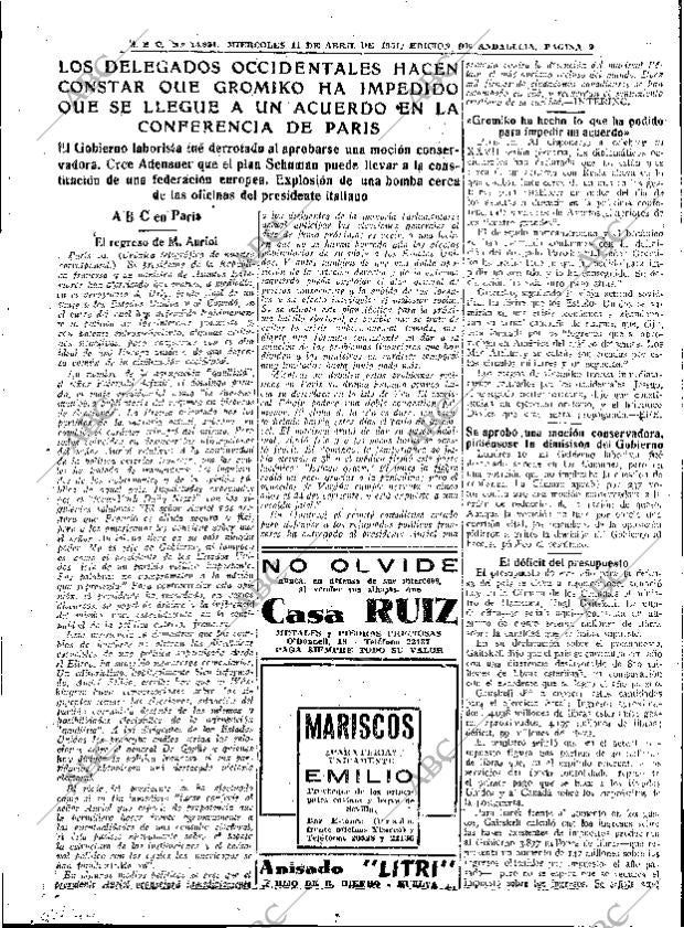 ABC SEVILLA 11-04-1951 página 9