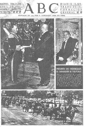 ABC MADRID 13-04-1951 página 1