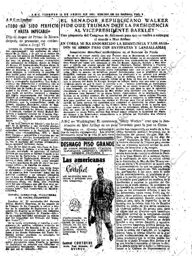 ABC MADRID 13-04-1951 página 9