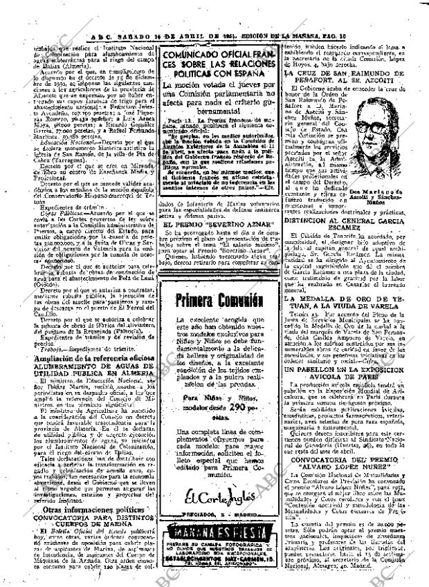 ABC MADRID 14-04-1951 página 16