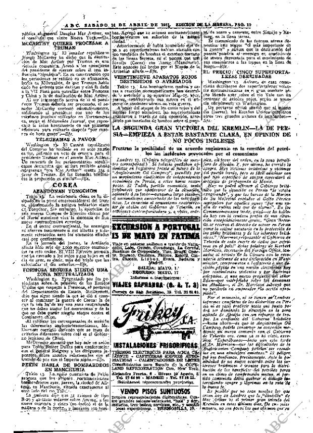 ABC MADRID 14-04-1951 página 19