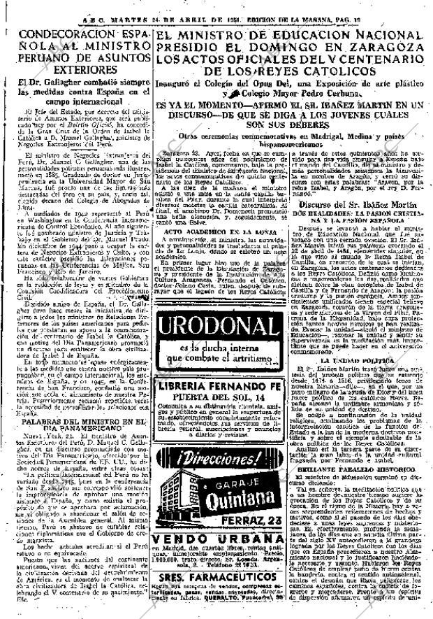 ABC MADRID 24-04-1951 página 19