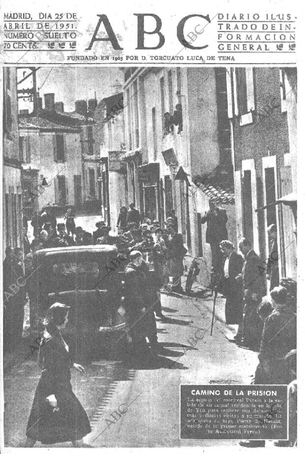 ABC MADRID 25-04-1951 página 1