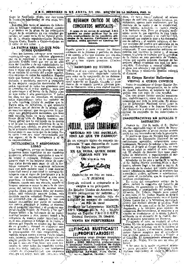 ABC MADRID 25-04-1951 página 14