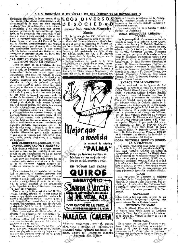 ABC MADRID 25-04-1951 página 16
