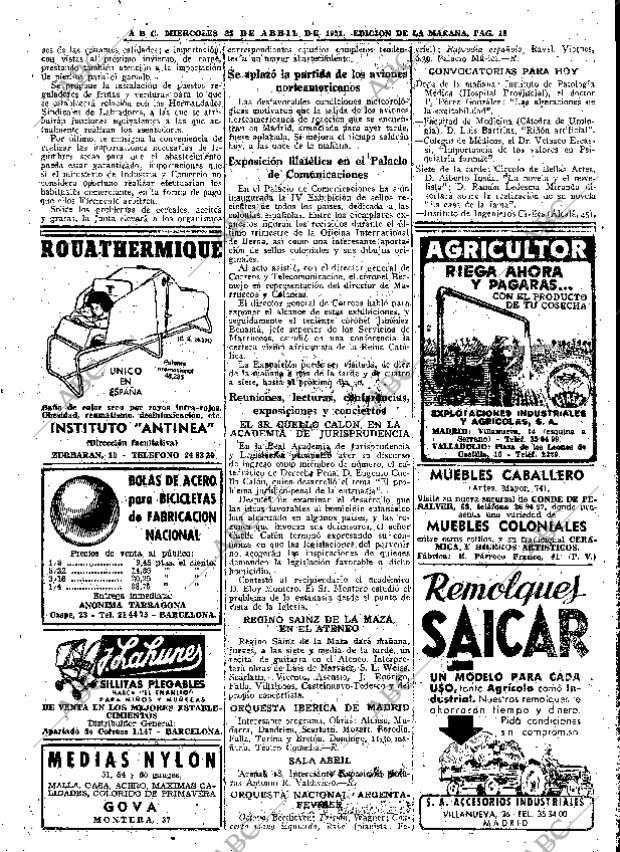 ABC MADRID 25-04-1951 página 18