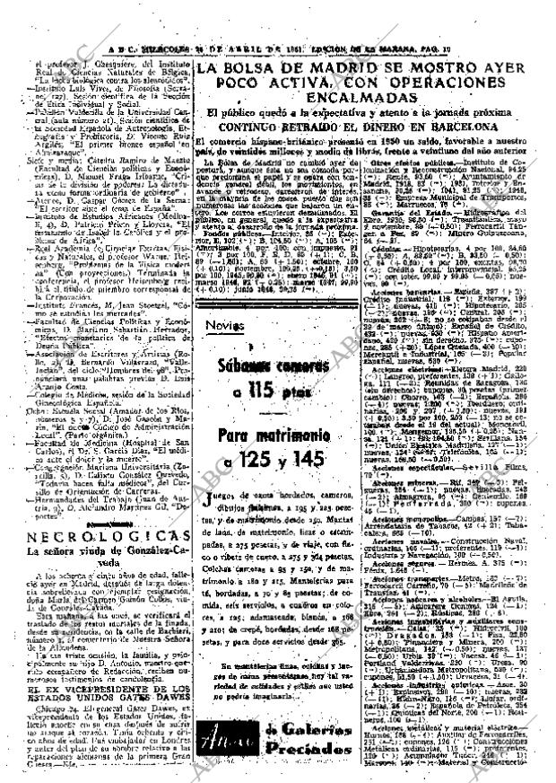 ABC MADRID 25-04-1951 página 19
