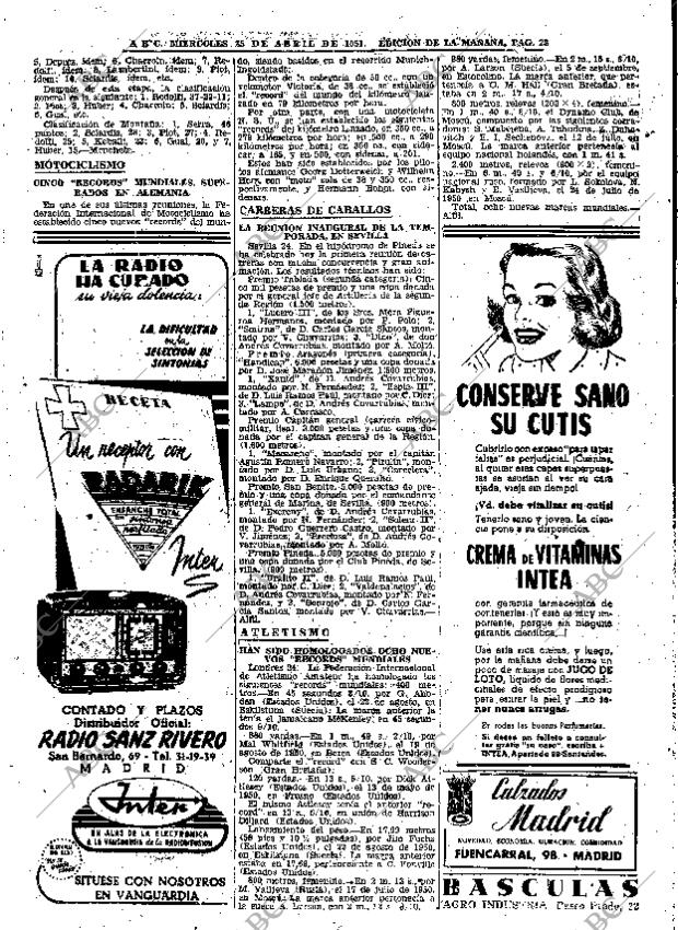 ABC MADRID 25-04-1951 página 22