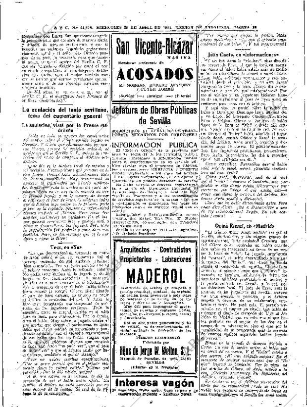 ABC SEVILLA 25-04-1951 página 19