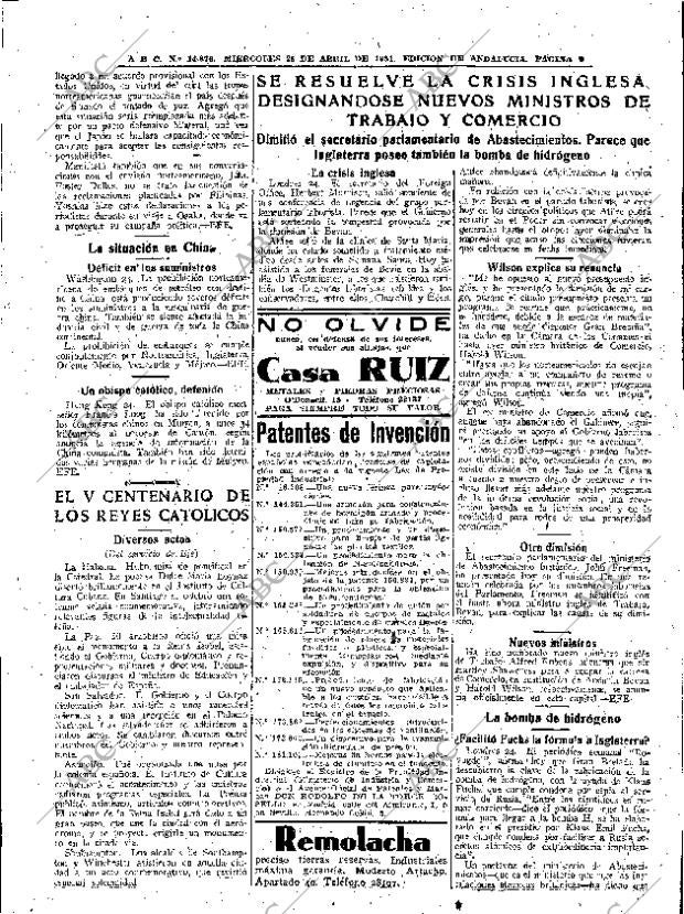 ABC SEVILLA 25-04-1951 página 9