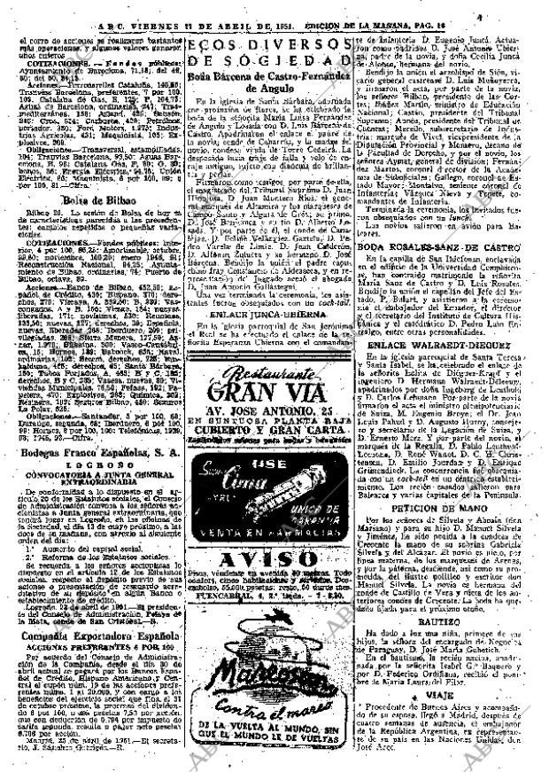 ABC MADRID 27-04-1951 página 16