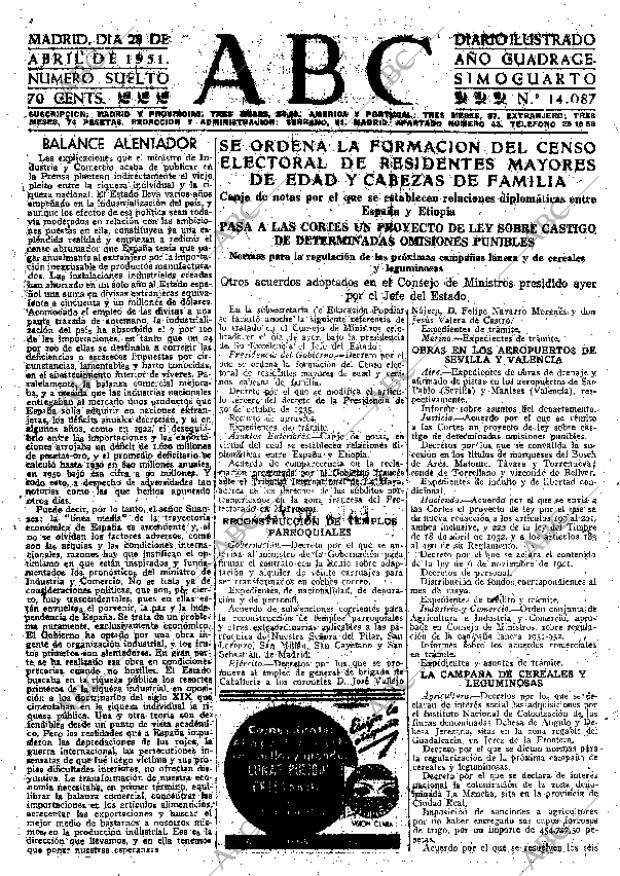 ABC MADRID 28-04-1951 página 7