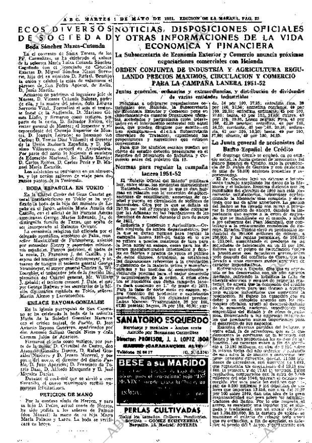 ABC MADRID 01-05-1951 página 25