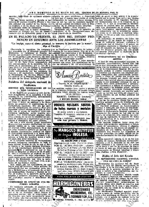 ABC MADRID 13-05-1951 página 21