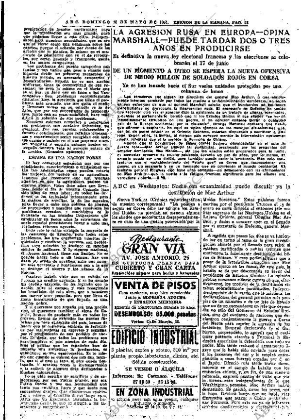 ABC MADRID 13-05-1951 página 23