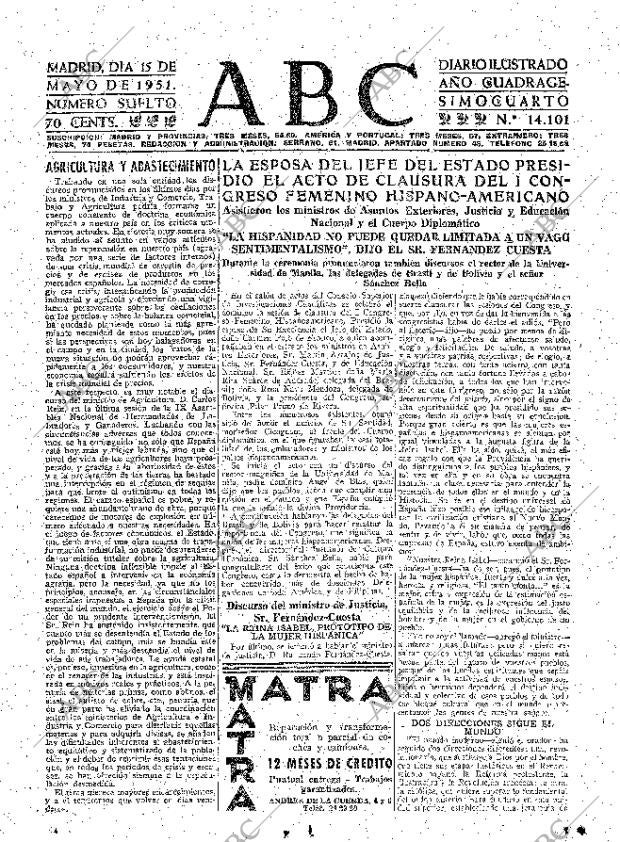 ABC MADRID 15-05-1951 página 15