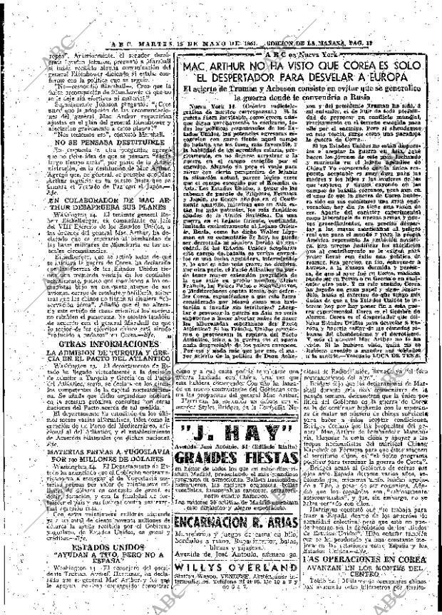 ABC MADRID 15-05-1951 página 19