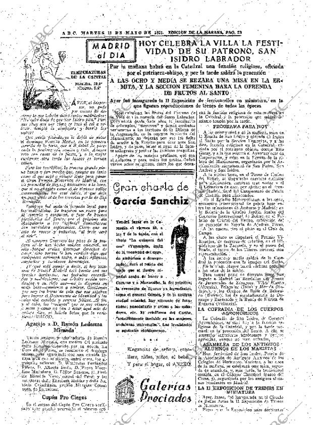 ABC MADRID 15-05-1951 página 23