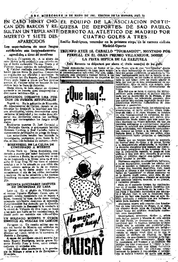 ABC MADRID 16-05-1951 página 31