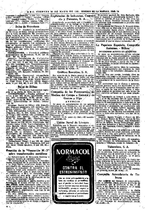 ABC MADRID 18-05-1951 página 14