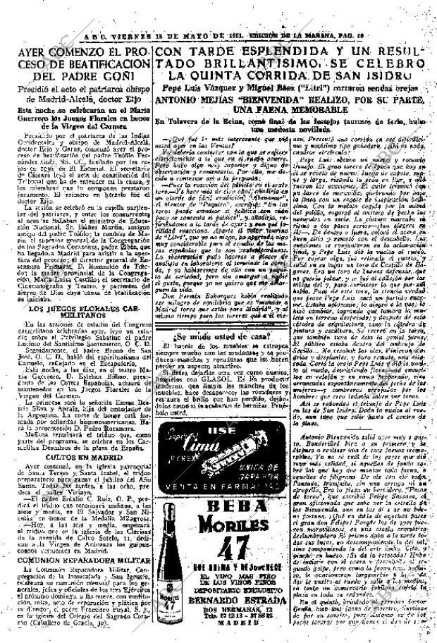 ABC MADRID 18-05-1951 página 19