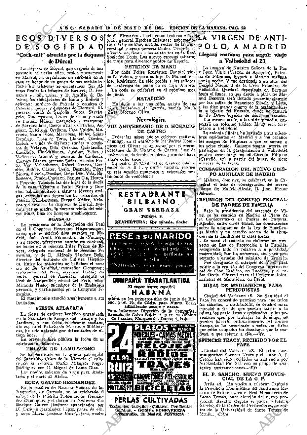 ABC MADRID 19-05-1951 página 22