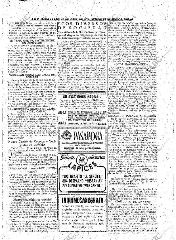 ABC MADRID 23-05-1951 página 14