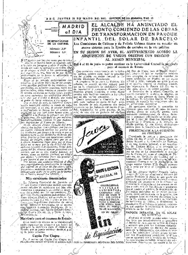 ABC MADRID 31-05-1951 página 15