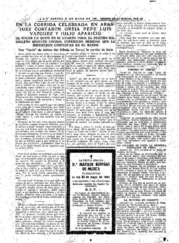 ABC MADRID 31-05-1951 página 25