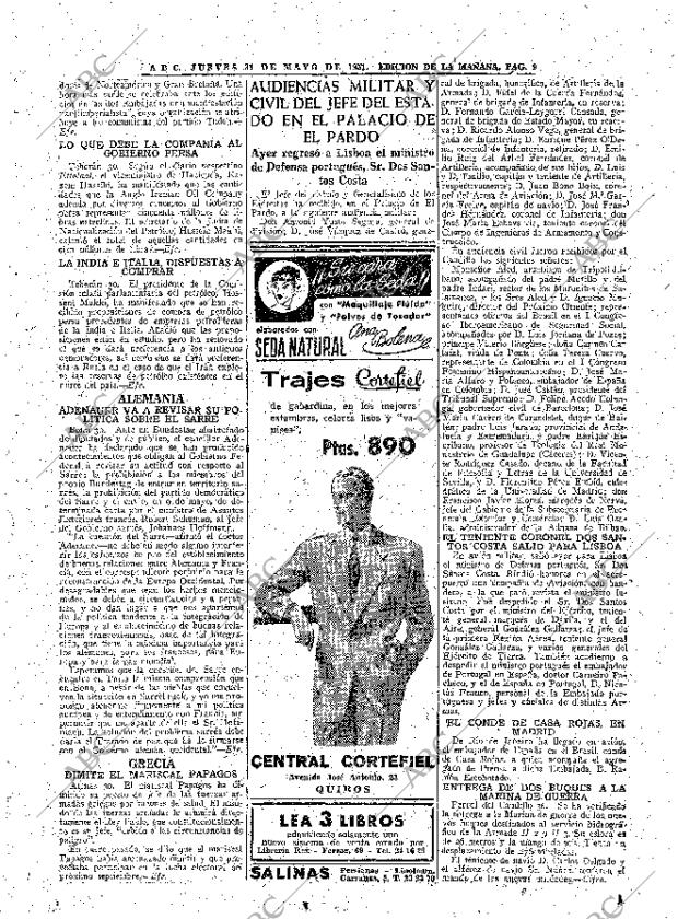 ABC MADRID 31-05-1951 página 9