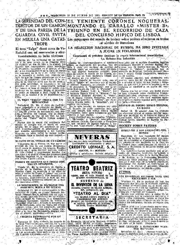 ABC MADRID 13-06-1951 página 31