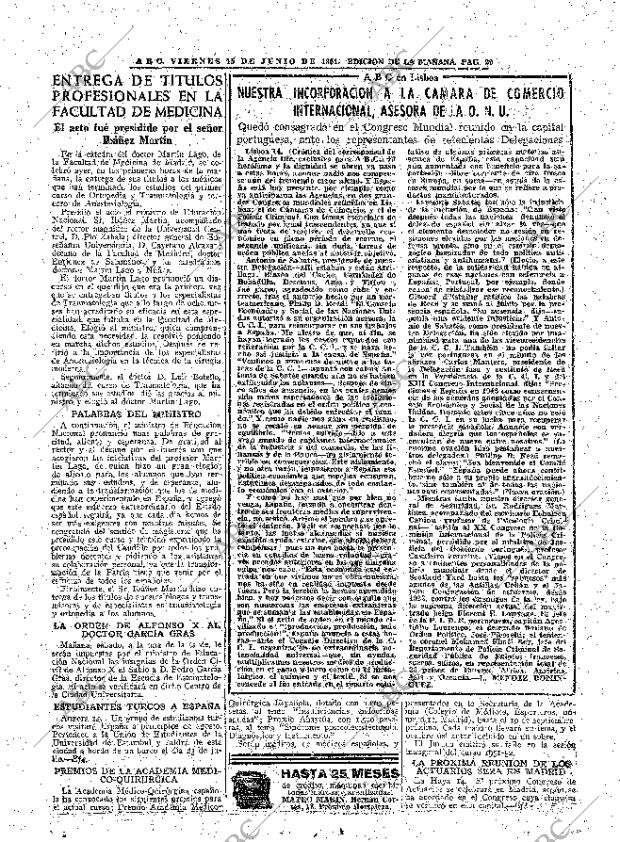 ABC MADRID 15-06-1951 página 20