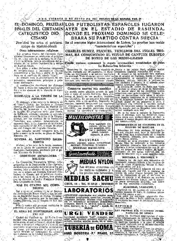 ABC MADRID 15-06-1951 página 27